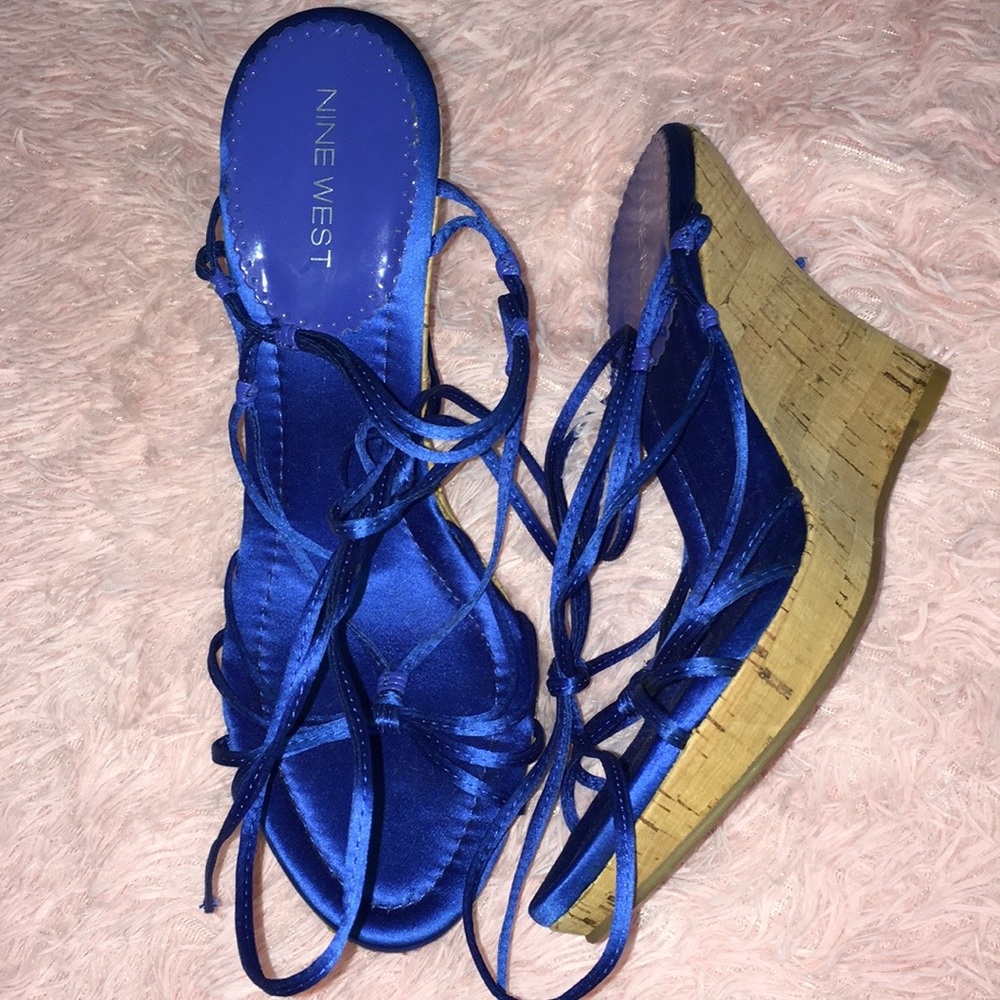 NINE WEST . Royal 💙Blue💙 Wedge